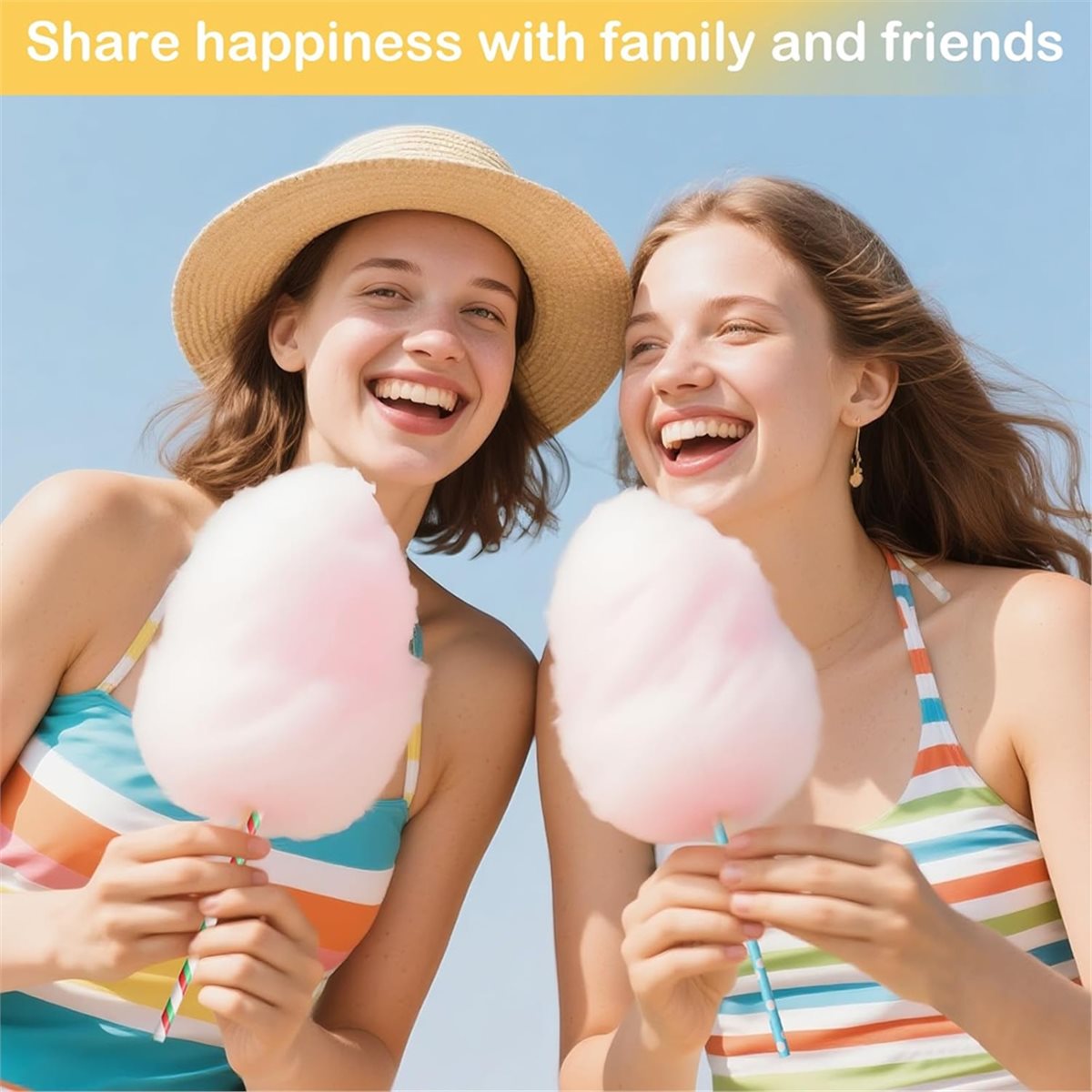 Cotton Candy Cone - ABZT 200 Adet Pamuk Şeker Külahları,