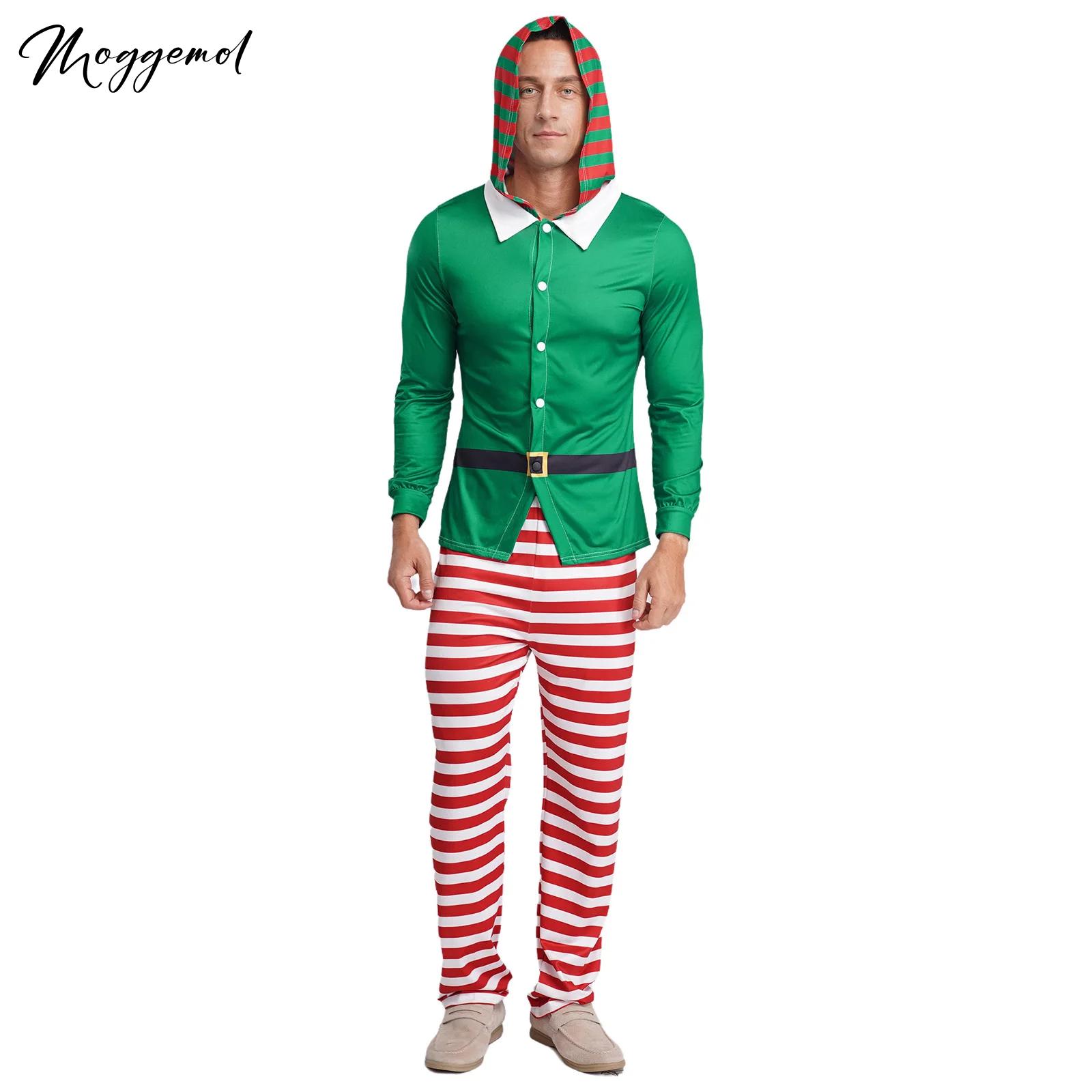 Eve Party - Erkekler için Noel Elf Pijama Partisi