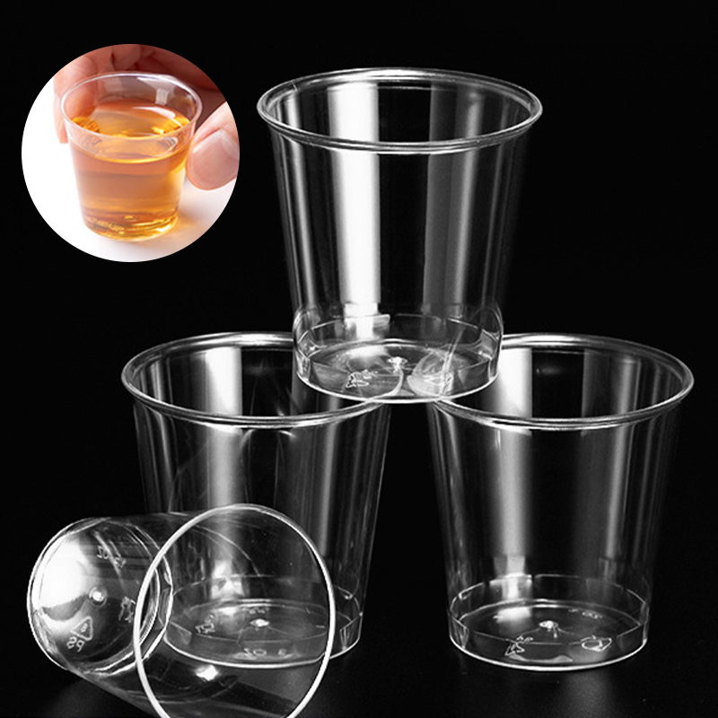 Plastic Cup 50Pcs - 50 adet Mini şeffaf plastik tek