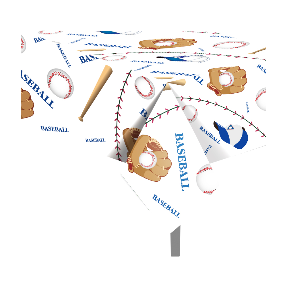 Table Cloth Disposable - 130x220 cm Beyzbol Spor Tek Kullanımlık