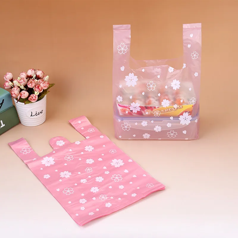 Event Party Shop - 100 adet/torba pembe Sakura yelek çanta