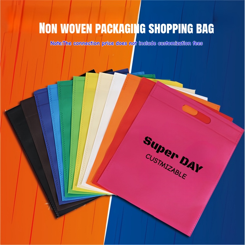 Event Party Shop - Taşınabilir 10 adet dokunmamış alışveriş çantası