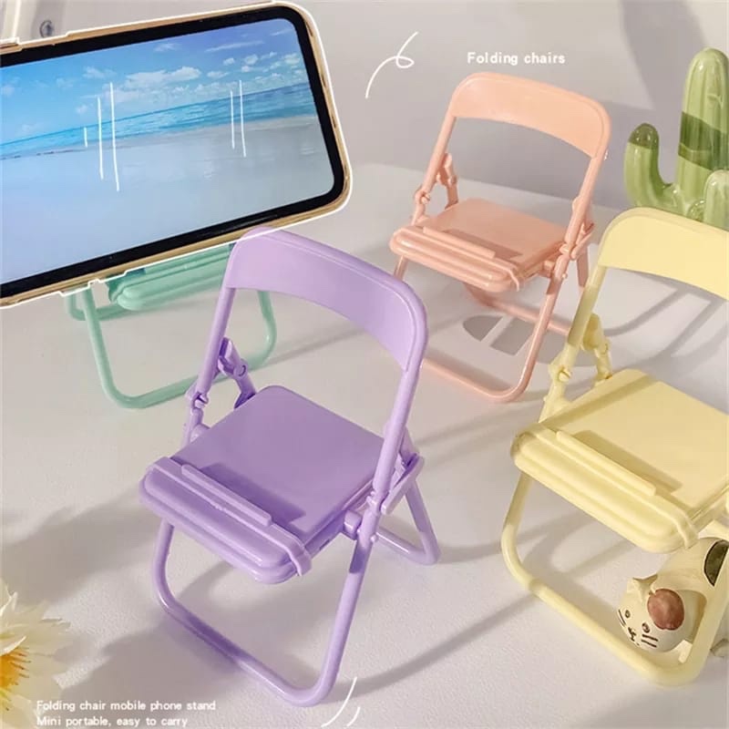 Event Support - Sevimli Sandalye Telefon Tutucu Standı Yaratıcı