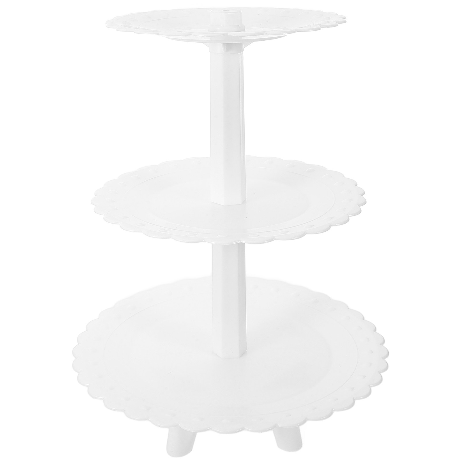 Cupcake Stand Tier - Üç Katmanlı Plastik Pasta Standı Düğünler