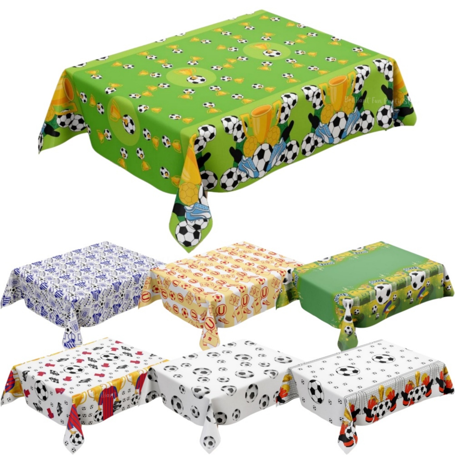 Table Cloth Disposable - Çocuklar Erkekler Futbol Temalı Tek Kullanımlık