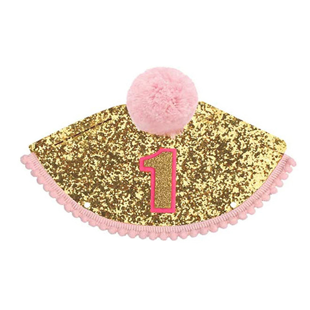 Party Hat Cone - 1. Doğum Günü Şapkası Pembe Koni