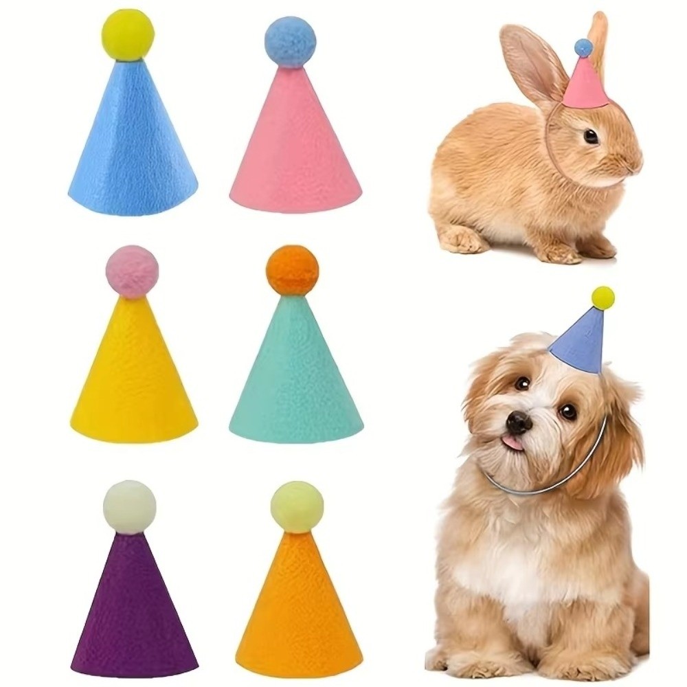 Party Hat Cone - Yeniden Kullanılabilir 6'lı Set Mini Parti