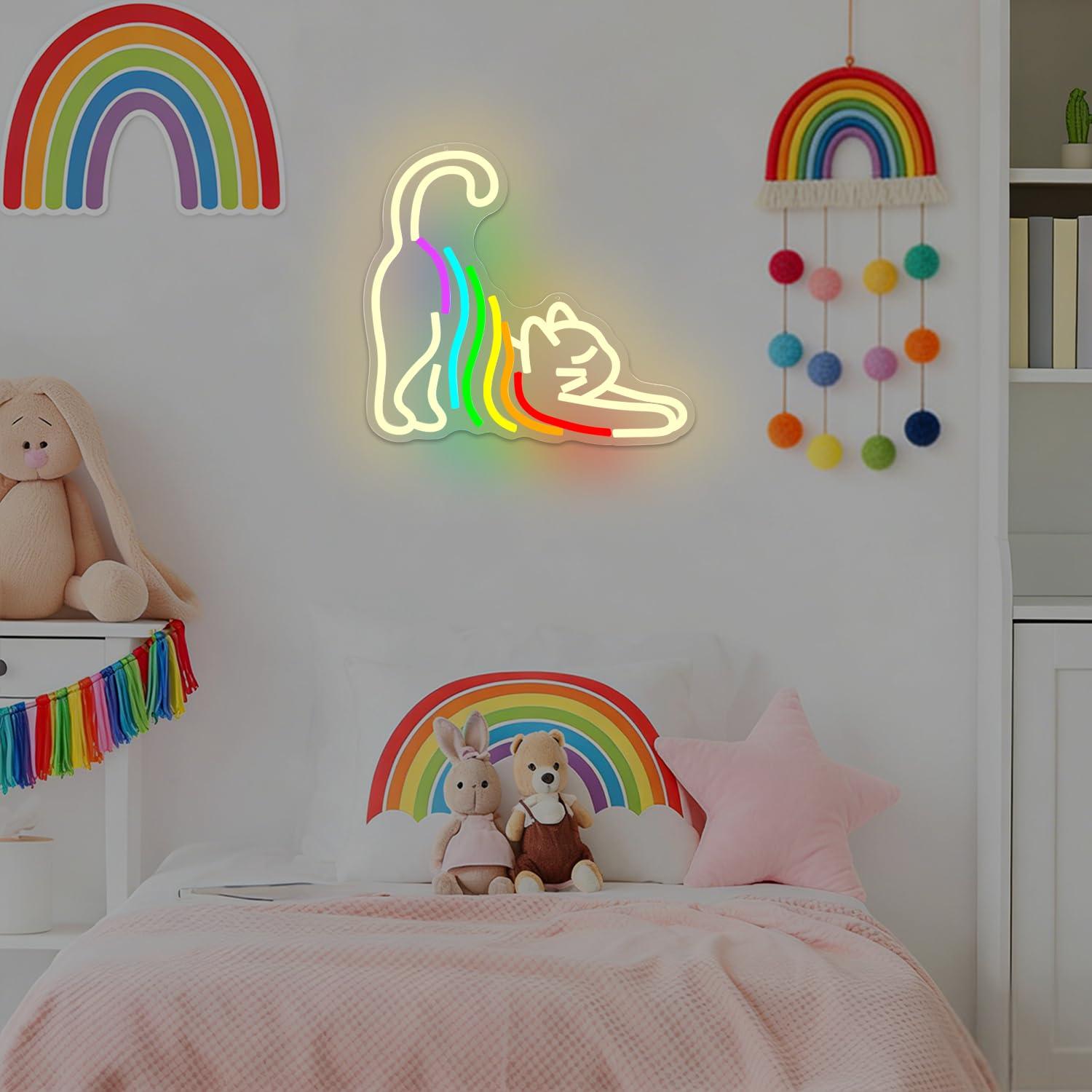 Gökkuşağı Esnetilebilir Kedi N - Neon Sign Party incelemesi ve fiyatı