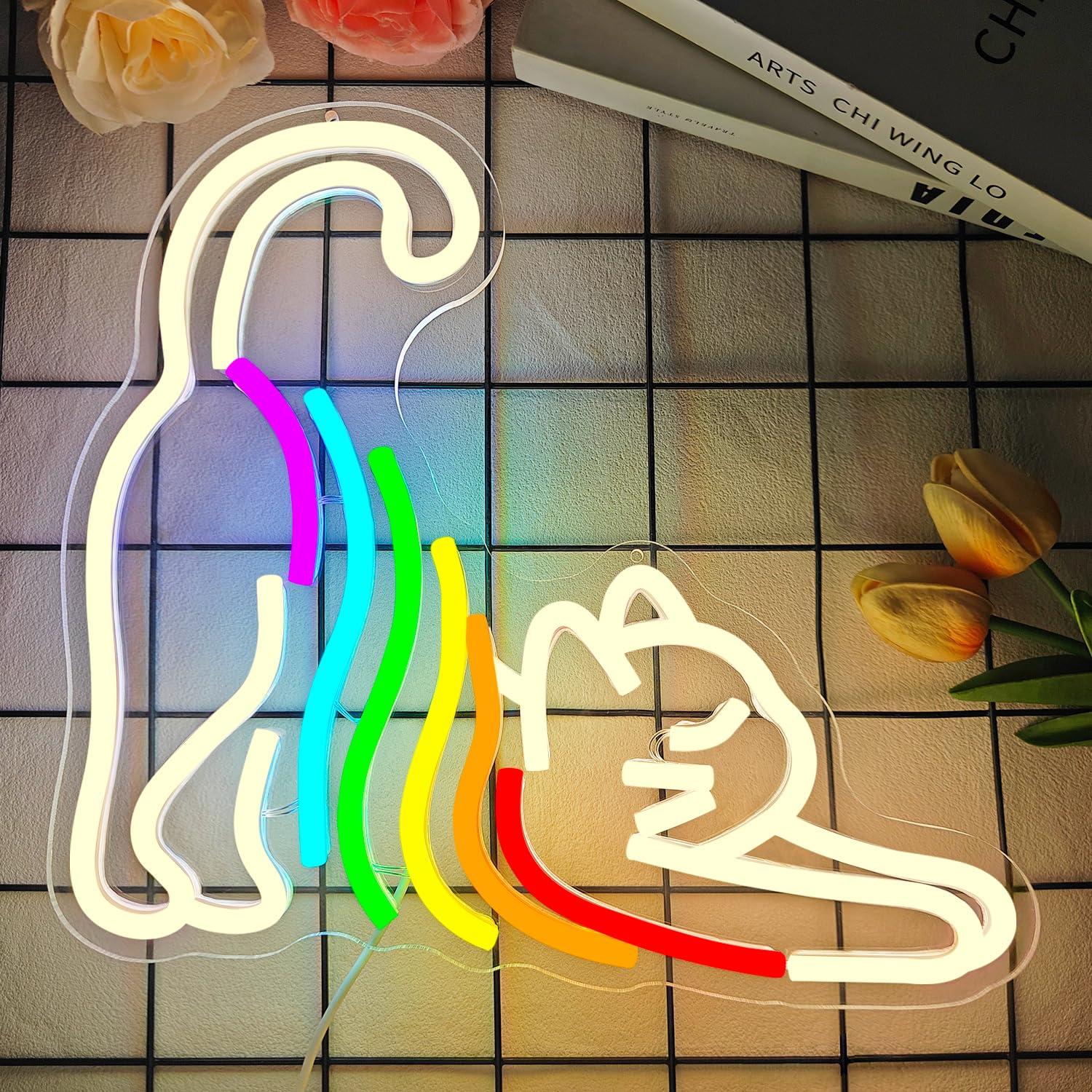 Gökkuşağı Esnetilebilir Kedi N - Neon Sign Party incelemesi ve fiyatı
