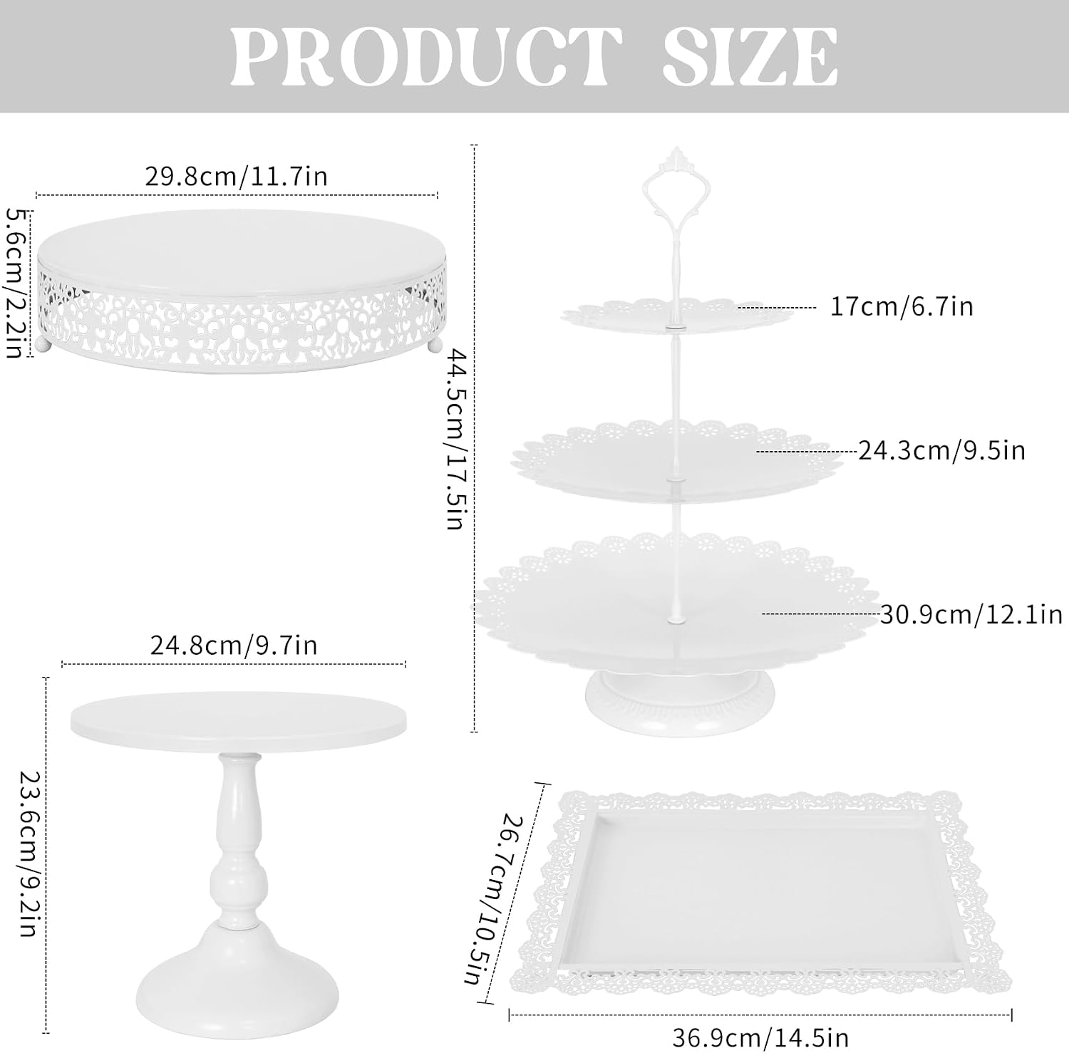 Siyah Metal Tatlı Masası Sunum - Cupcake Stand Tier incelemesi ve fiyatı