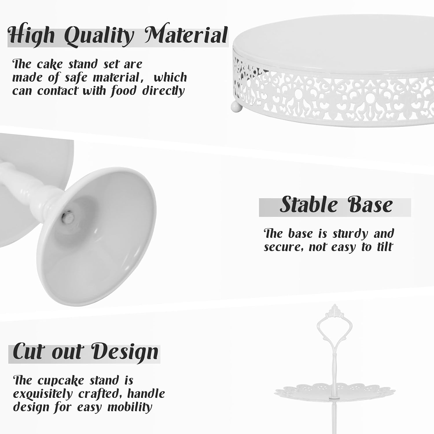 Siyah Metal Tatlı Masası Sunum - Cupcake Stand Tier incelemesi ve fiyatı