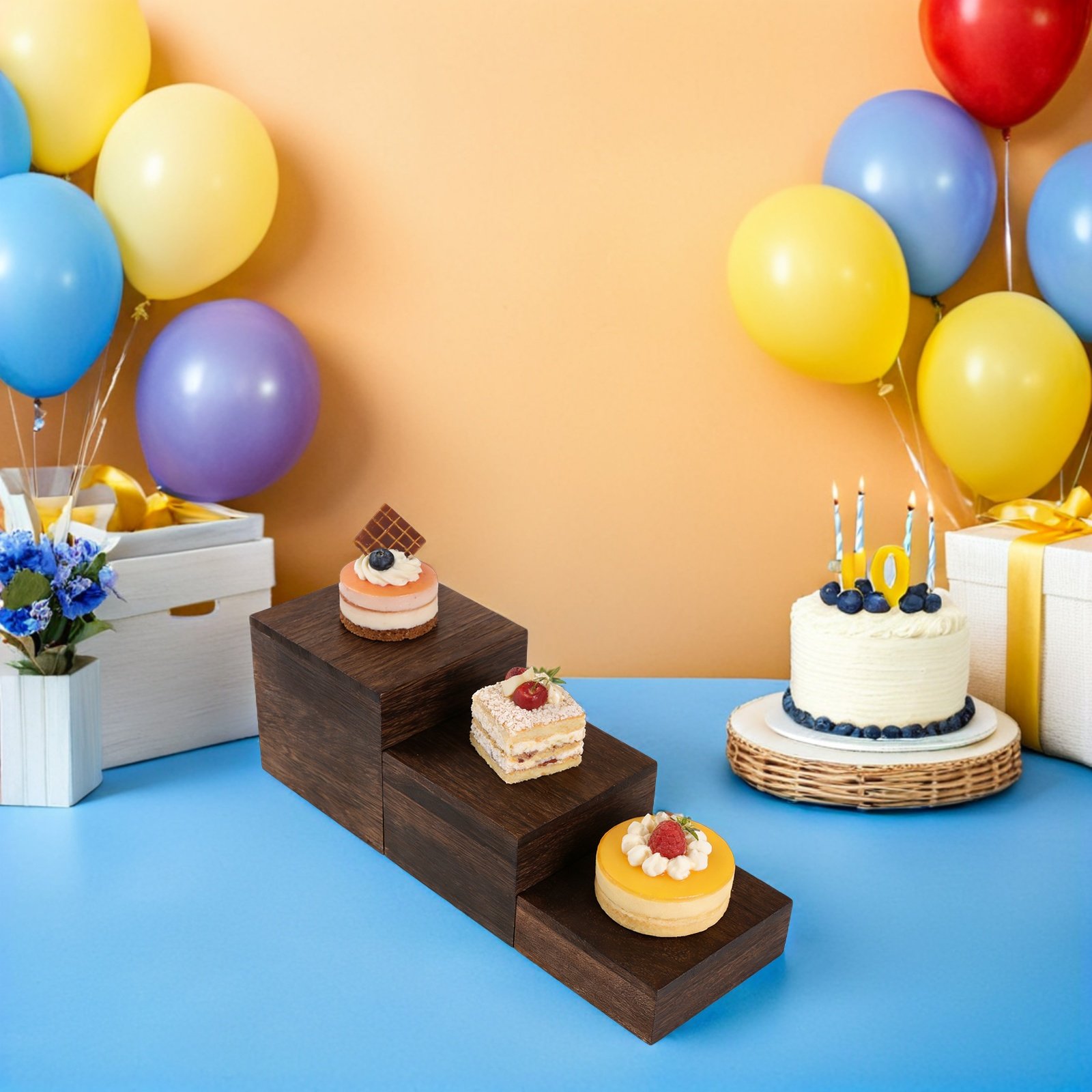 3 Parça Rustik Ahşap Katmanlı  - Cupcake Stand Tier incelemesi ve fiyatı