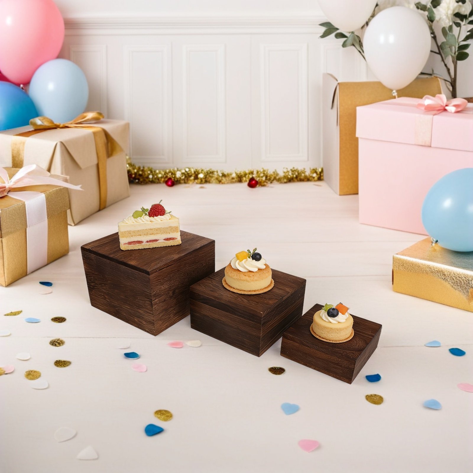 3 Parça Rustik Ahşap Katmanlı  - Cupcake Stand Tier incelemesi ve fiyatı