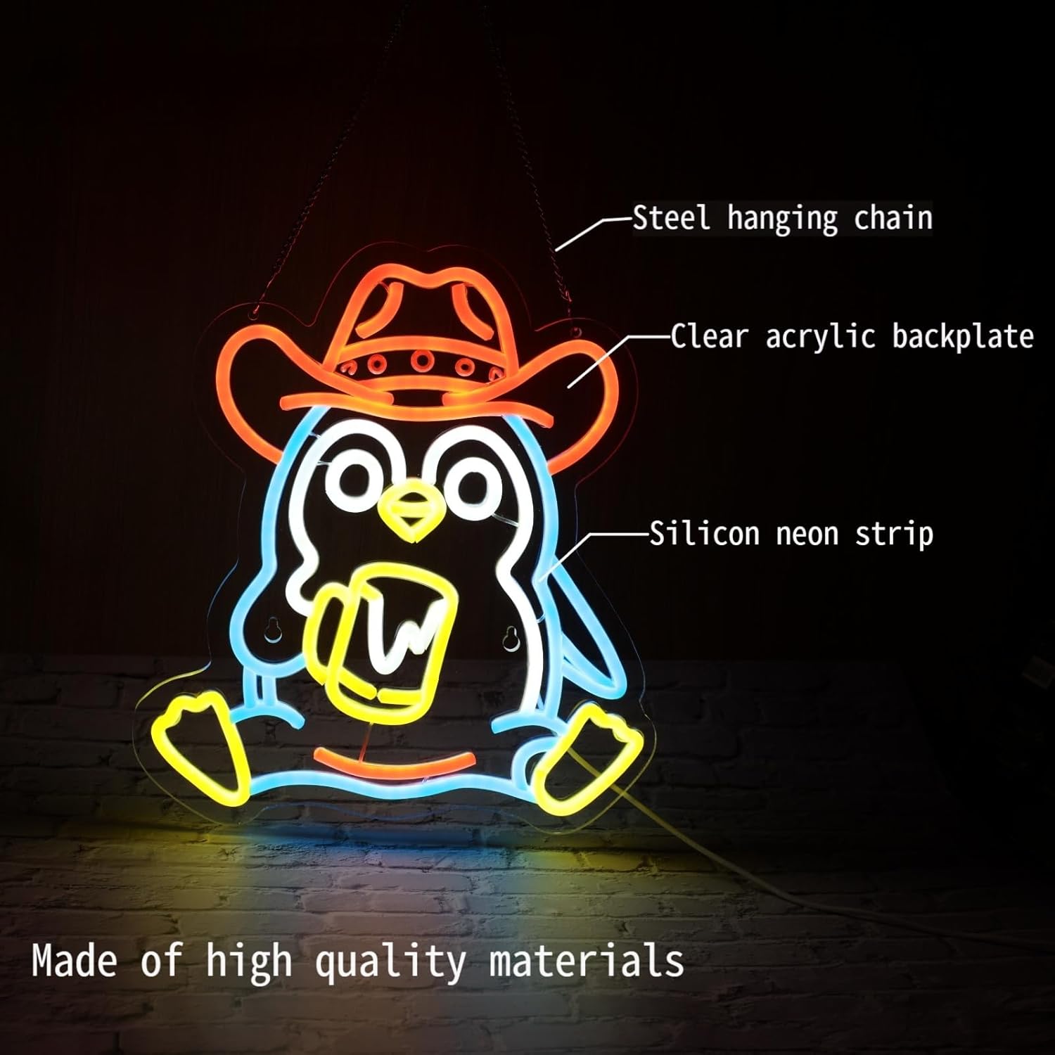 Penguen Neon Tabela USB Güçlü  - Neon Sign Party incelemesi ve fiyatı