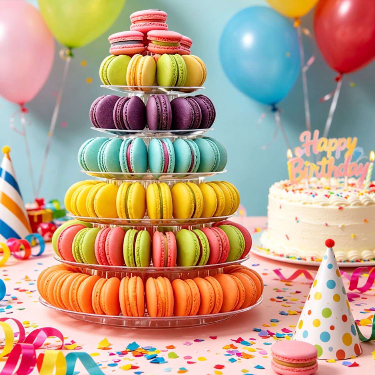 1PC 6 Katlı Yuvarlak Plastik Ş - Cupcake Stand Tier incelemesi ve fiyatı