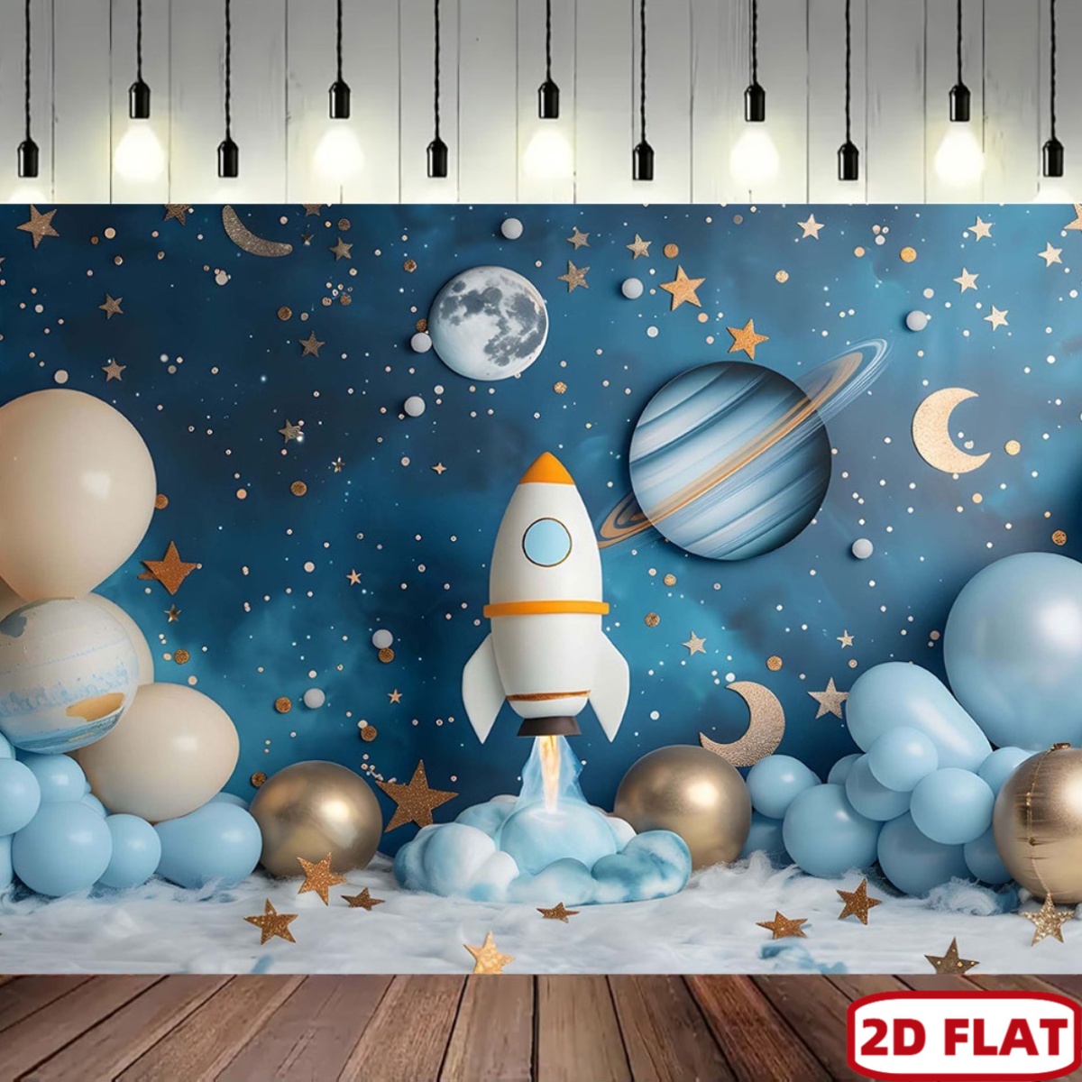 2D düz 1 adet uzay temalı part - Event Launch Party incelemesi ve fiyatı