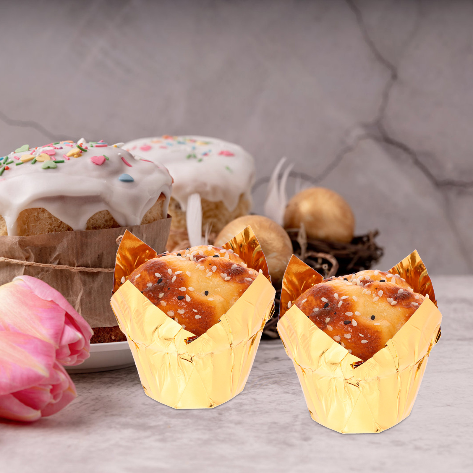 50 adet Muffin fincan ısıya da - Plastic Cup 50Pcs incelemesi ve fiyatı