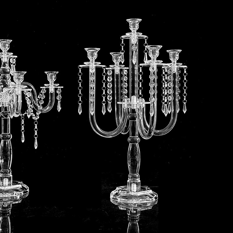Temizle Mumluklar 5 Kol Akrili - Centerpiece Stick incelemesi ve fiyatı