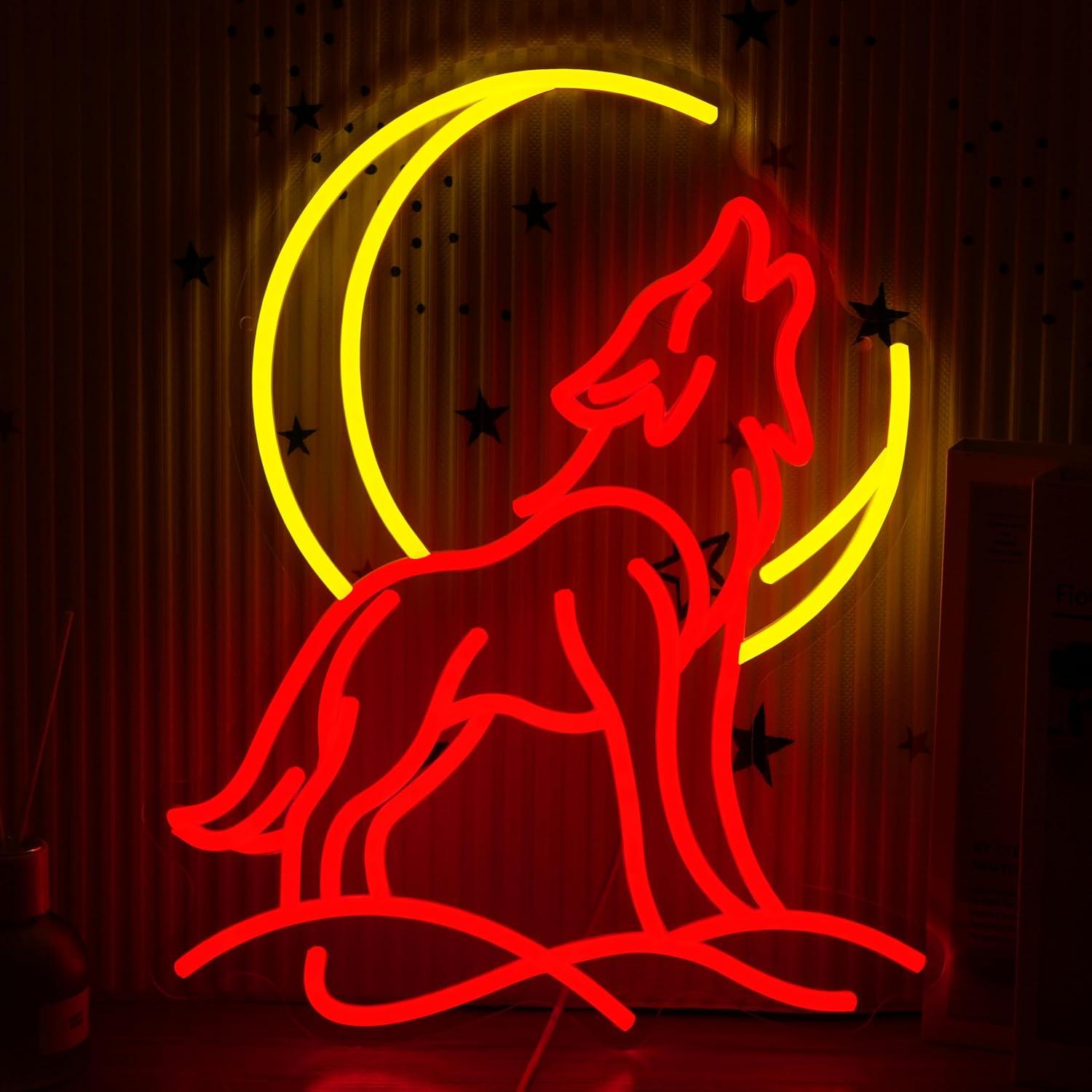 Uğultuyan Kurt Neon Tabela, Ay - Neon Sign Party incelemesi ve fiyatı