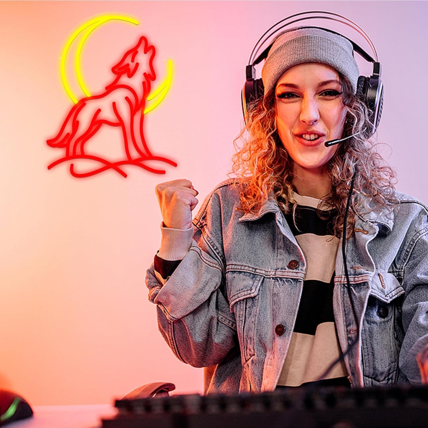Uğultuyan Kurt Neon Tabela, Ay - Neon Sign Party incelemesi ve fiyatı